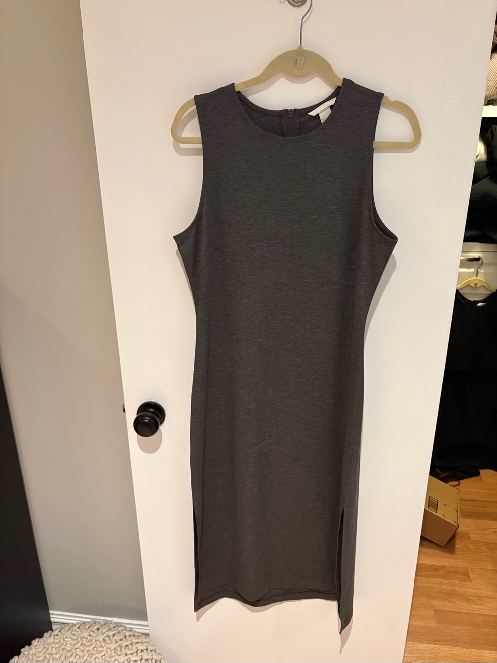 H&M Dark Heathered Sleeveless Midi Dress